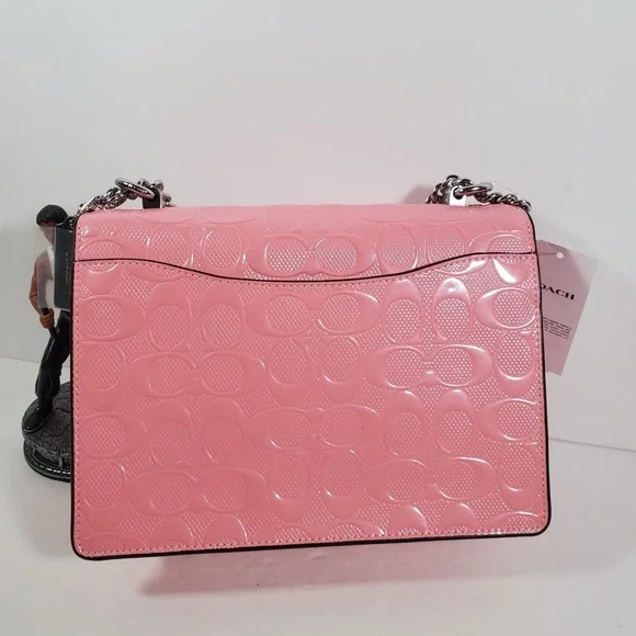NWT Coach Klare Crossbody Bag In Signature Leather CDA97 Silver/pink - Picture 3 of 10